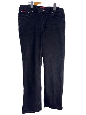 Chaps Denim Black Straight Leg Jeans Size 12 Stretch